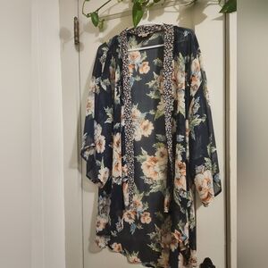 Band of Gypsies Navy Floral Robe
